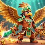 Experience the thrill of 58win with dynamic arena battles featuring golden tokens and vibrant warriors.