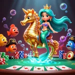 Experience the thrill of fo88 with colorful underwater characters and dynamic poker elements.
