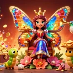 Engage in sbobet's thrilling casino adventures with the colorful butterfly queen and vibrant gaming elements.
