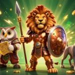Experience thrilling slots at Nhà Cái BK8 with an engaging 3D illustration of gaming excitement.