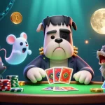 Kuwin offers an exciting casino experience with a spooky table and lively characters in vibrant colors.