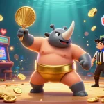 Join the excitement of 123b slots featuring a sumo beetle in action