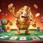 Engage in an exhilarating uu666 poker experience with gold coin sprites and vibrant casino elements.