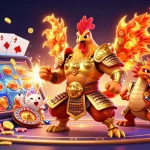 Engage with Go 88's electrifying casino experience featuring a warrior and dragon amidst dynamic gaming elements.
