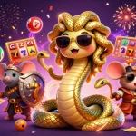 Engage with bonus new member promotions in a vibrant casino scene filled with colorful gaming elements.