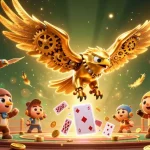 Win big with 86bet shop in a thrilling 3D illustration showcasing golden eagle and casino elements.