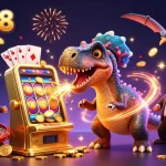 Engage with lode88’s thrilling jackpot slots as quirky dinosaurs celebrate golden wins!