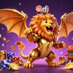 Experience thrilling gameplay with toto togel as golden coins cascade and colorful poker chips fill the scene.