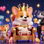 Play exciting games at ONE88, featuring a royal corgi in a vibrant casino setting.